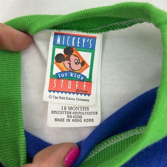 Vintage Mickey Mouse Pajama Set 18M Disney All-Star Teammates NWT - Picture 4 of 5